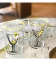 Home - 2-teiliges Gläser-Set - Gelb und Schwarz