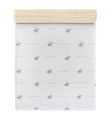 Beverly Hills Polo Club - Spannbetttuch - 160 x 200 + 20 cm - Weiss und Blau