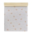 Home - Spannbetttuch - 140 x 190 + 25 cm - Weiss und Hellorange