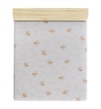 Home - Spannbetttuch - 90 x 190 + 25 cm - Weiss und Hellorange