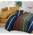 Beverly Hills Polo Club - 3-Teilige Bettwäschegarnitur - 260 x 220 cm - Marinblau und Camel