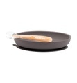 Nattou - SILIKON Teller mit Löffel aubergine-pfirsich