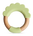 Kushies - Beissring aus Silikon und Holz ChewRing limette