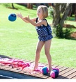 Konfidence - Badeanzug mit Schwimmhilfe navy mit Punkten | 2-3 Jahre