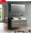 TFT - Badezimmer-Ensemble MALMO - 5-teilig und Dunkelbeige - Dunkelbeige