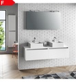 Tft, TFT - Home Furniture - Ensemble Doppel-Waschbecken 8-teilig PERTH - Weiß