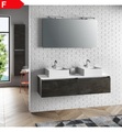 Tft, TFT - Home Furniture - Ensemble Doppel-Waschbecken 8-teilig PERTH - Oxid