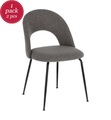 undefined, Kave Home - Mahalia Stuhl dunkelgrau - 2er-Set