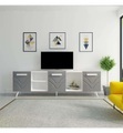 Home - TV-Möbel Zeta - Weiss und Anthrazit