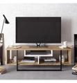 Home - TV-Möbel Asal - Schwarz und Hellbraun und Weiss