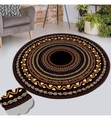 Home - Teppich - 100 cm - Schwarz und Orange