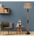 Home - Stehlampe - Dunkelbraun und Beige