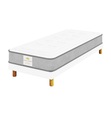Sommeil & tradition, Sommeil & Tradition - Ensemble Matratze Windsor & Bettrost 80 x 200 cm - Weiss und Grau