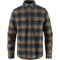 Fjällräven Singi Heavy Flannel Shirt - Outdoor Hemd - Herren Dark Navy / Buckwheat Brown S