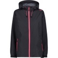 CMP Damen Rain Fix Hoodie Jacke (Größe 3XL, Grau)